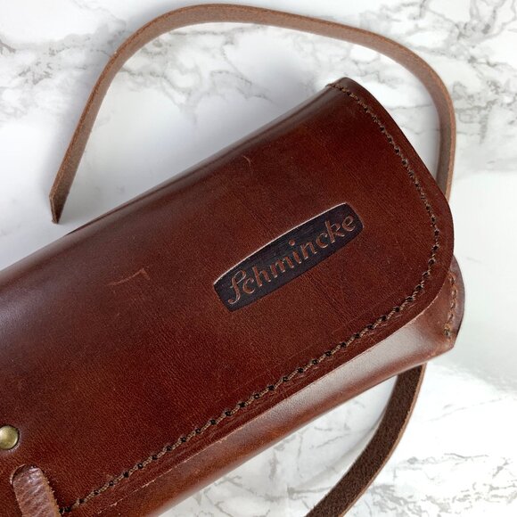 Schmincke Brown Leather Case with Cord - Picture 3 of 6